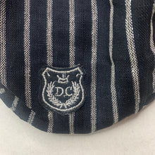 Load image into Gallery viewer, Boys DC, black &amp; silver stripe flat cap, adjustable, EUC, size 1-2,  