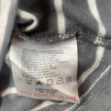 Load image into Gallery viewer, Boys Pumpkin Patch, grey stripe cotton t-shirt / top, frog, FUC, size 000,  