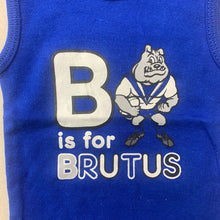 Load image into Gallery viewer, unisex NRL Official, Canterbury Bulldogs cotton singlet top, EUC, size 00,  