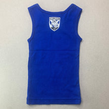 Load image into Gallery viewer, unisex NRL Official, Canterbury Bulldogs cotton singlet top, EUC, size 00,  