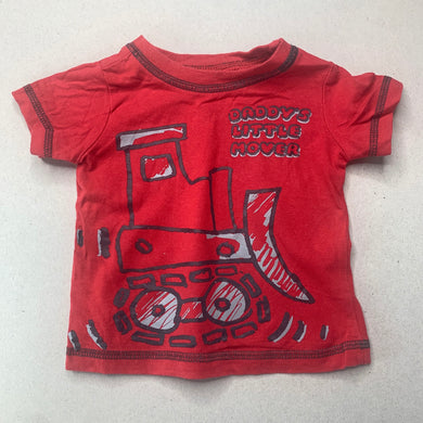 Boys Tiny Little Wonders, red cotton t-shirt / top, GUC, size 00,  