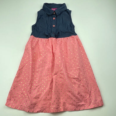 Girls Penny M, spliced casual summer dress, GUC, size 4, L: 55cm