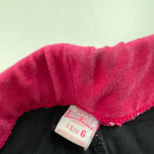 Load image into Gallery viewer, Girls Lonsdale, black &amp; pink activewear leggings, Inside leg: 45cm, FUC, size 6,  