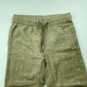 Girls Anko, cotton casual pants, elasticated, Inside leg: 39cm, EUC, size 5,  