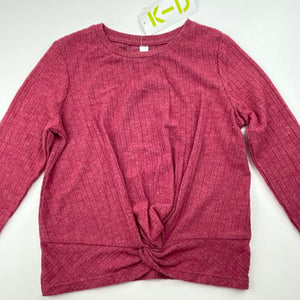 Girls KID, soft feel twist front long sleeve top, NEW, size 5,  