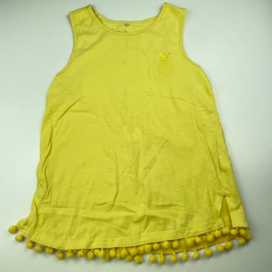 Girls Anko, yellow cotton summer top, pineapple, FUC, size 9,  