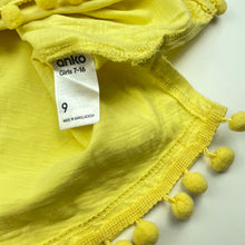Load image into Gallery viewer, Girls Anko, yellow cotton summer top, pineapple, FUC, size 9,  