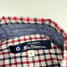 Load image into Gallery viewer, Boys Ben Sherman, checked lightweight long sleeve shirt, EUC, size 5,  