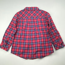 Load image into Gallery viewer, Boys Paw in Paw, checked cotton long sleeve shirt, armpit to armpit: 31cm, EUC, size 4,  