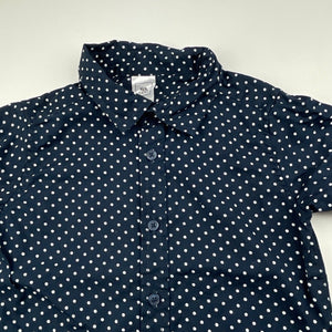 Boys Kids & Co, navy cotton short sleeve shirt, EUC, size 4,  