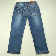 Load image into Gallery viewer, Boys Jack &amp; Milly, distressed stretch denim jeans, adjustable, Inside leg: 38cm, FUC, size 3,  