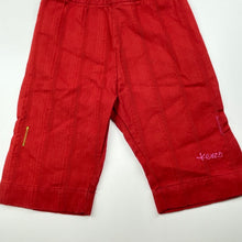 Load image into Gallery viewer, Girls Kenzo Junior, embroidered cotton cropped pants, elasticated, Inside leg: 16.5cm, FUC, size 6 months,  
