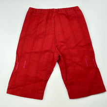 Load image into Gallery viewer, Girls Kenzo Junior, embroidered cotton cropped pants, elasticated, Inside leg: 16.5cm, FUC, size 6 months,  