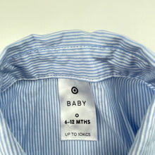 Load image into Gallery viewer, Boys Target, striped cotton long sleeve shirt, bowtie attached, FUC, size 0,  