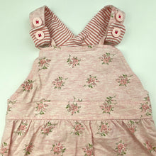 Load image into Gallery viewer, Girls Jasper Conran, pink floral overalls / shortalls, EUC, size 00,  