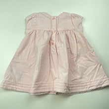 Load image into Gallery viewer, Girls Next, pink corduroy cotton dress, EUC, size 000, L: 34cm