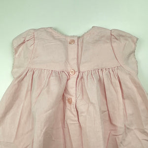 Girls Next, pink corduroy cotton dress, EUC, size 000, L: 34cm