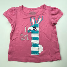 Load image into Gallery viewer, Girls H&amp;T, pink cotton t-shirt / top, EUC, size 1,  