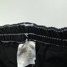 Load image into Gallery viewer, Boys Baby Biz, black cotton shorts, elasticated, GUC, size 00,  