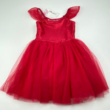 Load image into Gallery viewer, Girls Mango, red metallic &amp; tulle party dress, EUC, size 1, L: 50cm