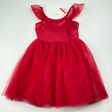 Load image into Gallery viewer, Girls Mango, red metallic &amp; tulle party dress, EUC, size 1, L: 50cm