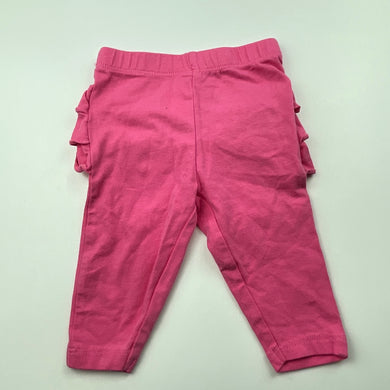 Girls Dymples, pink ruffle leggings / bottoms, FUC, size 000,  