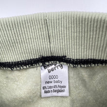Load image into Gallery viewer, Boys Baby Berry, fleece lined pants / bottoms, elasticated, dinosaurs, EUC, size 0000,  