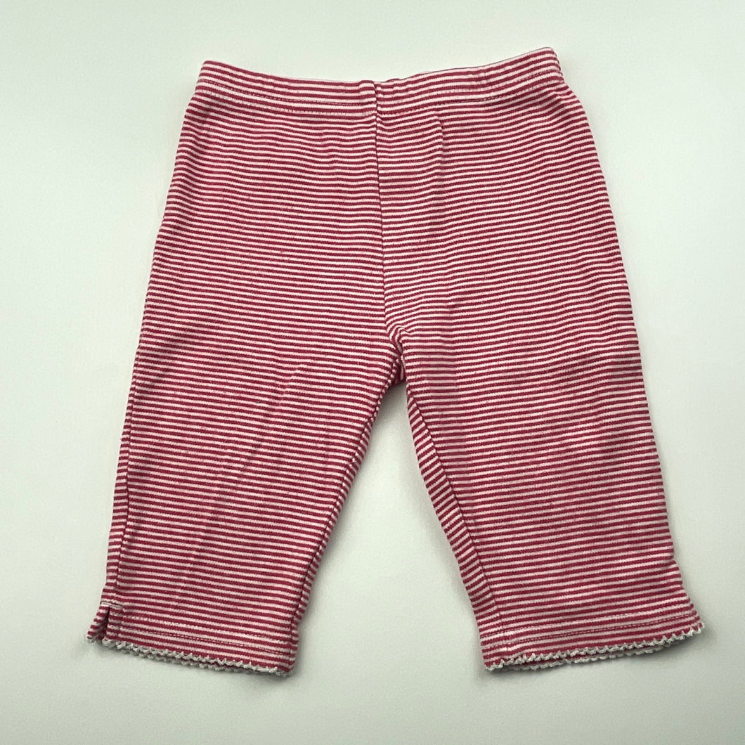 Girls Next, red stripe cotton leggings / bottoms, FUC, size 00,  