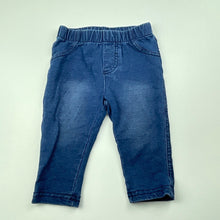 Load image into Gallery viewer, Girls Kids &amp; Co, knit denim leggings, elasticated, EUC, size 00,  