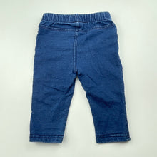 Load image into Gallery viewer, Girls Kids &amp; Co, knit denim leggings, elasticated, EUC, size 00,  