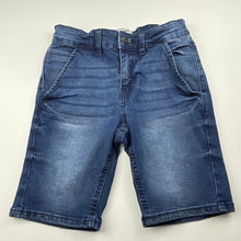 Load image into Gallery viewer, Boys Breakers, blue stretch denim shorts, adjustable, GUC, size 8,  