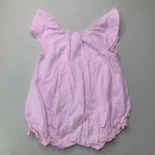 Load image into Gallery viewer, Girls Baby Berry, pink cotton romper, swans, FUC, size 000,  