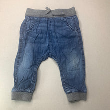 Load image into Gallery viewer, Boys H&amp;M, lightweight denim pants, elasticated, FUC, size 1,  