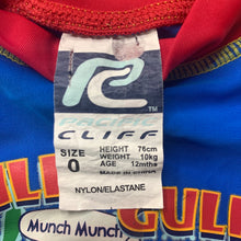 Load image into Gallery viewer, Boys Pacific Cliff, short sleeve rashie / swim top, FUC, size 0,  