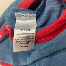 Load image into Gallery viewer, Boys Hatley, blue cotton bodysuit / romper, GUC, size 0,  