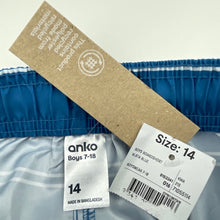 Load image into Gallery viewer, Boys Anko, lightweight board shorts, elasticated, NEW, size 14,  