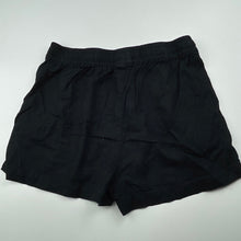 Load image into Gallery viewer, Girls Brilliant Basics, black linen blend shorts, elasticated, GUC, size 12,  