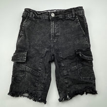 Load image into Gallery viewer, Boys Bad Boy, stretchy denim cargo shorts, adjustable, GUC, size 12,  