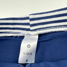 Load image into Gallery viewer, Girls Target, navy stripe skirt, elasticated, built-in shorts, GUC, size 5,  