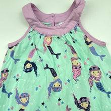 Load image into Gallery viewer, Girls Target, cotton summer dress, mermaids, FUC, size 2, L: 43cm
