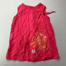 Load image into Gallery viewer, Girls Target, embroidered lightweight cotton casual dress, FUC, size 1, L: 40cm