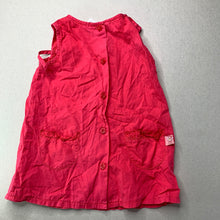 Load image into Gallery viewer, Girls Target, embroidered lightweight cotton casual dress, FUC, size 1, L: 40cm