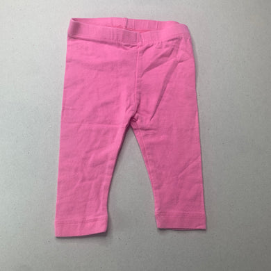 Girls Kids & Co, pink stretchy leggings, elasticated, GUC, size 00,  