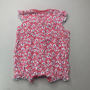 Girls Baby Berry, floral cotton romper, FUC, size 00,  