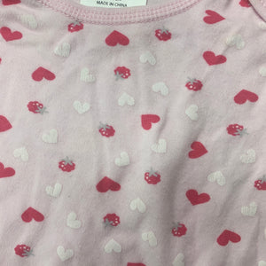 Girls Baby Baby, pink cotton bodysuit / romper, FUC, size 00,  