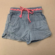 Load image into Gallery viewer, Girls Baby Berry, chambray cotton shorts, elasticated, EUC, size 0000,  