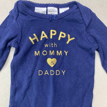 Load image into Gallery viewer, unisex Carters, navy cotton bodysuit / romper, EUC, size 000,  