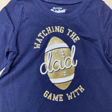 Load image into Gallery viewer, Boys Osh Kosh, navy cotton long sleeve top, football, EUC, size 1-2,  