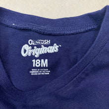 Load image into Gallery viewer, Boys Osh Kosh, navy cotton long sleeve top, football, EUC, size 1-2,  