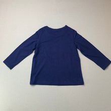 Load image into Gallery viewer, Boys Osh Kosh, navy cotton long sleeve top, football, EUC, size 1-2,  